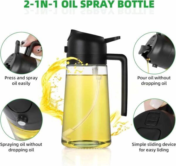 Dual-Function Oil Dispenser with Pour and Spray