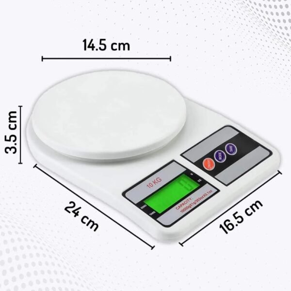 10Kg Compact Kitchen Scale on Countertop