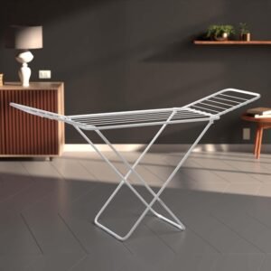 Premium Cloth Drying Stand - 3 Way Folding, Lightweight, 42 Feet Drying Length, 20 Drying Rails (Silver)