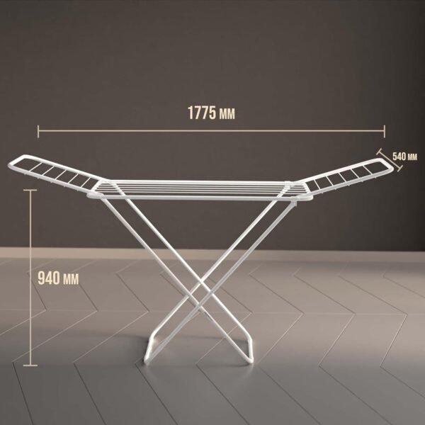 3-Way Folding Cloth Drying Stand in Silver