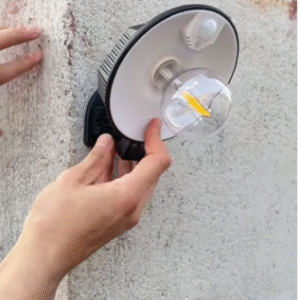 Outdoor Solar Bulb Light with Rechargeable Battery & Hook