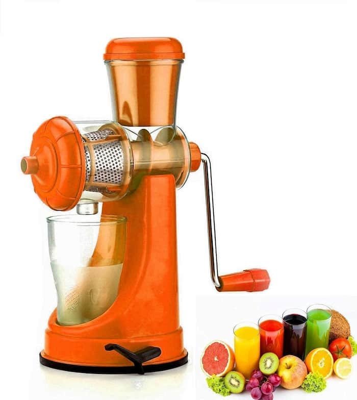 Durable Hand Juicer Machine for Home with steel handle.