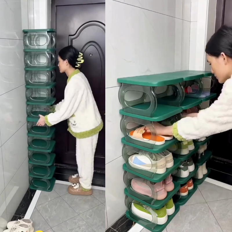 Durable Foldable Shoe Rack for Closet Organization