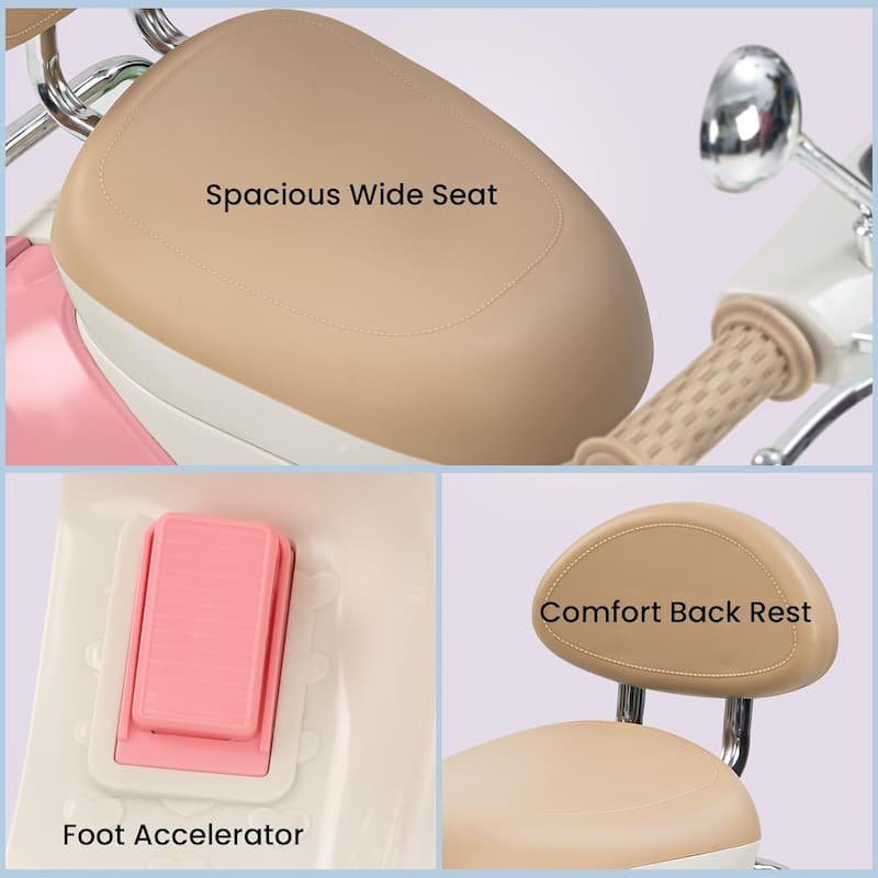 Kids scooter with LED wheels and safety brake