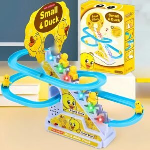 Automatic stair climbing duck toy for kids